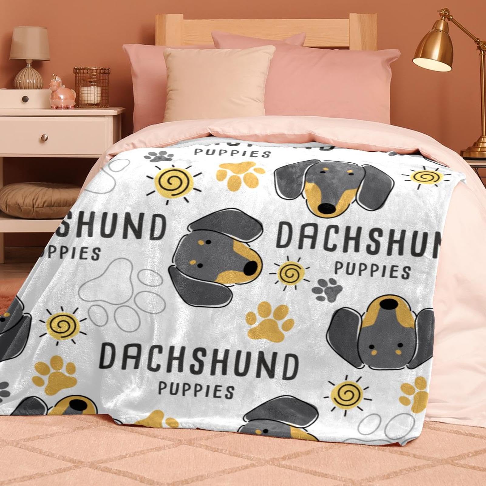 Couverture Polaire Patte De Chien Couverture Microfibre Chaude Et Douce Jeté De Canapé Couverture 150×200cm