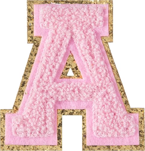 Miniatura 124 de 4 parches de letras de felpilla blanca, parches termo-adhesivas de 2.2", parches de letras de felpilla para ropa (M)