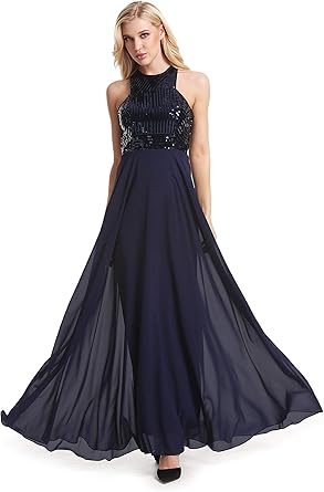 navy long dress formal