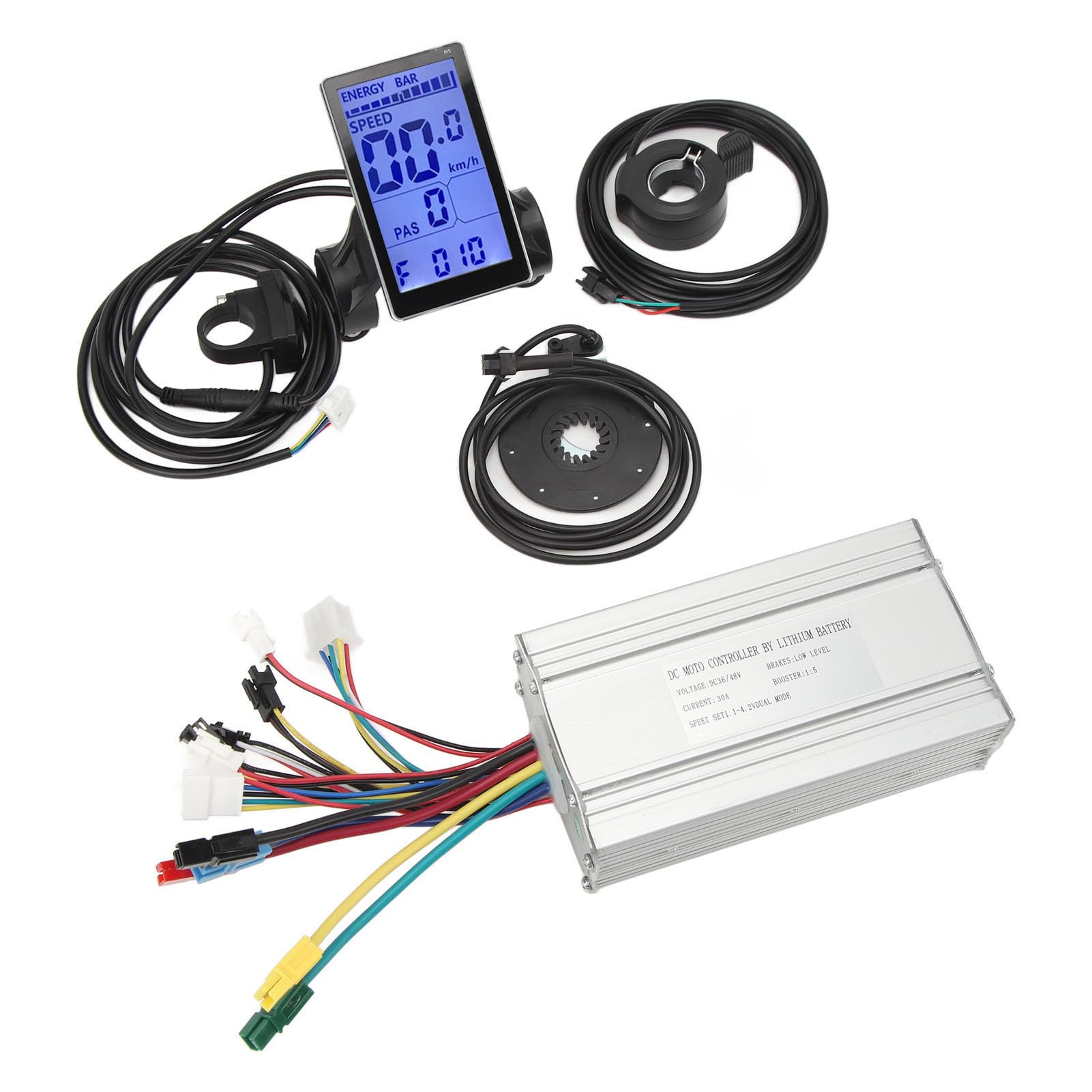 Zestaw do konwersji roweru elektrycznego, kontroler 30 A, panel M5, wspomaganie prędkości obrotowej, 1000 W, kompletny zestaw akcesoriów ze złączem SM do rowerów elektrycznych i skuterów, wykonany z