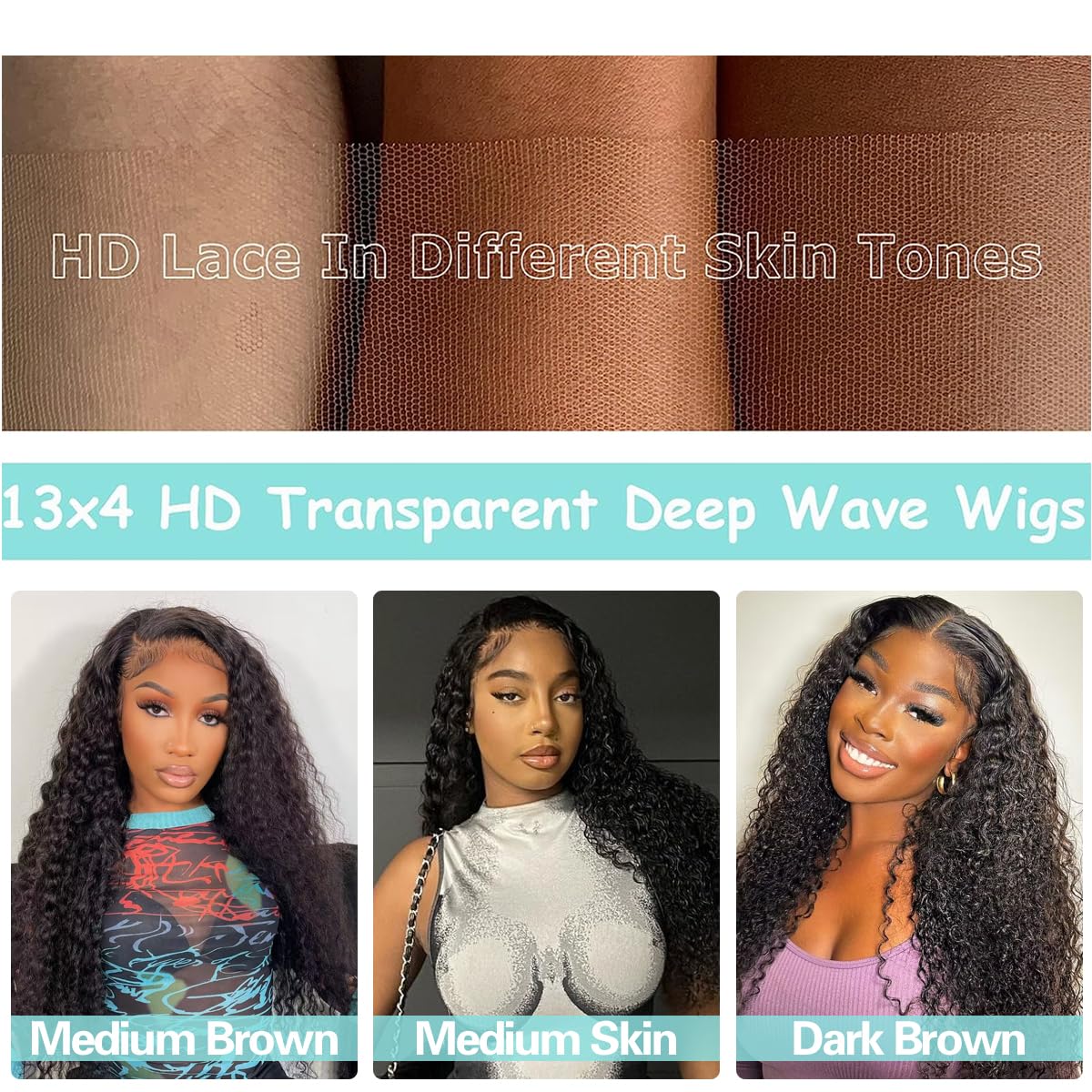 HD Transparent 13x4 Deep Wave Lace Front Wigs Human Hair 28inch Wet and Wavy Lace Front Wigs Human Hair for Black Women 180 Density Glueless Wigs Human Hair Pre Plucked Natural Hairline Sufeiya