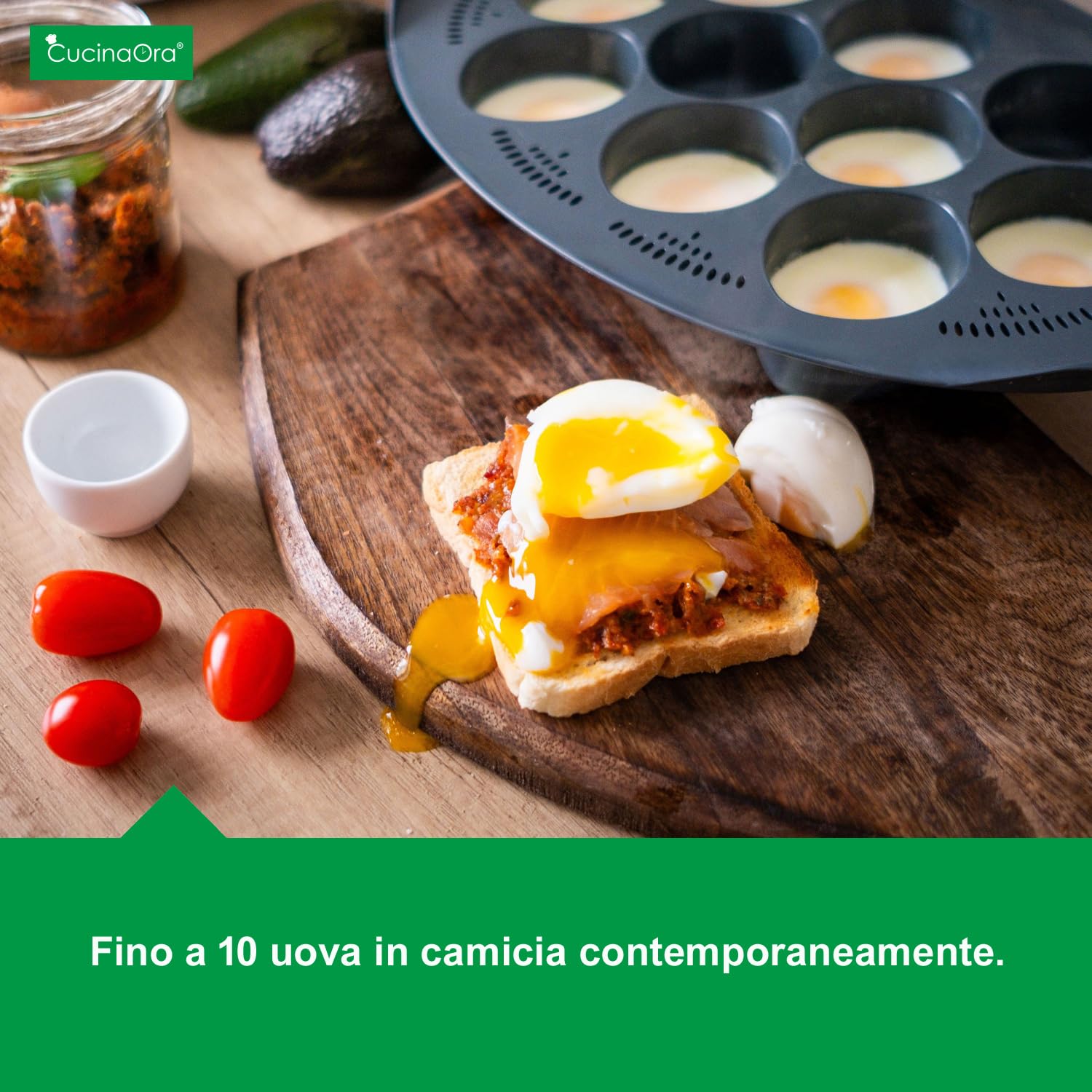 steamEGGS MAX compatibile con Bimby TM6/TM5/TM31 – Inserto cuociuova per preparare fino a 10 uova in camicia