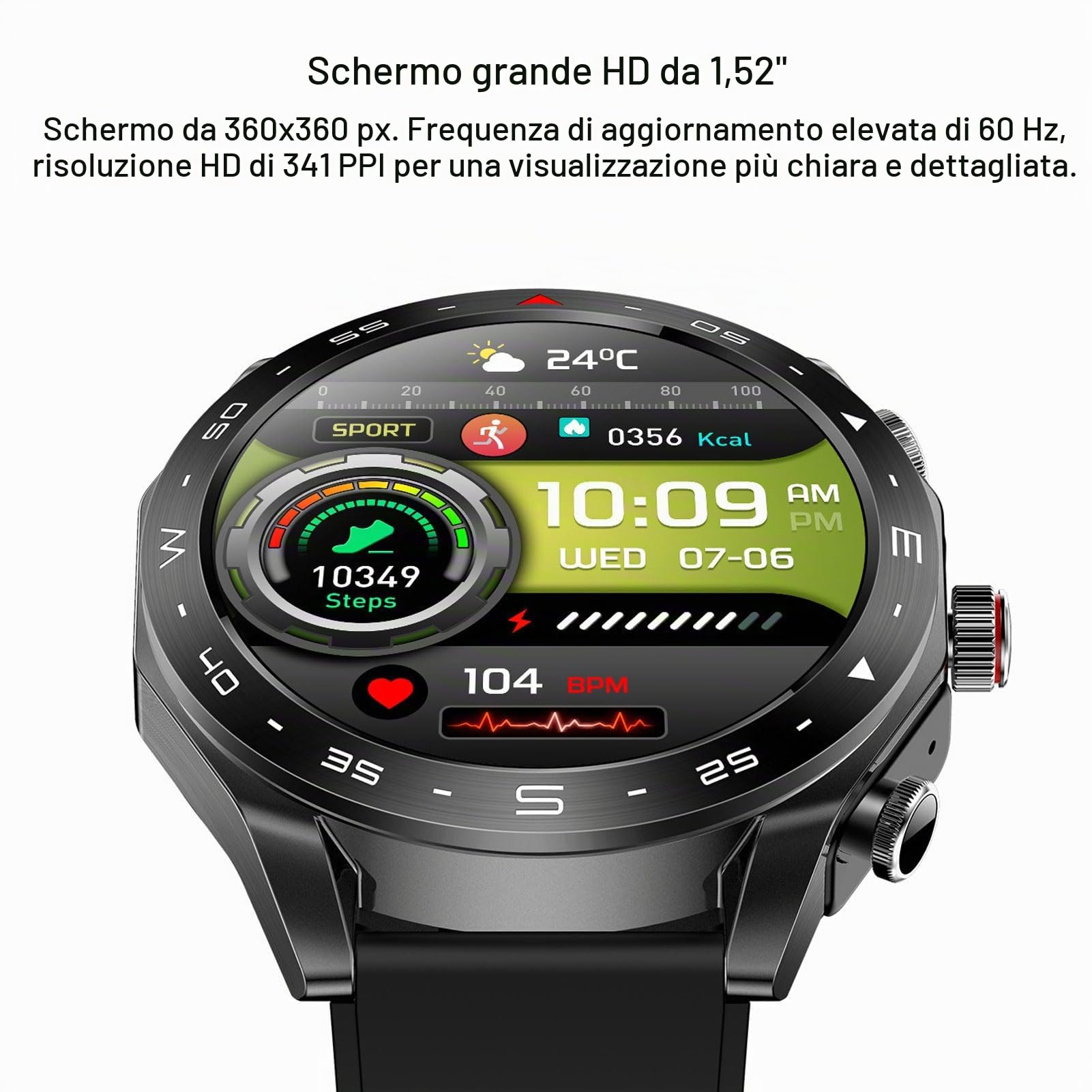 Orologio Intelligente con Auricolari, 2 in 1 Bluetooth Smartwatch Uomini Donne, IP67 Proof D'acqua, Previsioni Meteorologiche, Timer, Allarme, Promemoria Sedentario