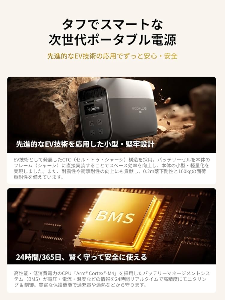 EcoFlow ポータブル電源 DELTA 3 Max 2048Wh大容量 ECOFLOW ポータブル電源 大容量 DELTA 3 Max 2048Wh リン酸鉄 5年保証