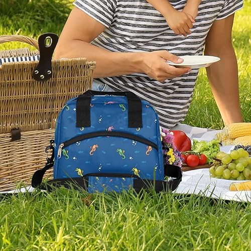 Miniatura 9 de Bolsa de almuerzo aislada para mujeres y hombres, bolsa de pollo a prueba de fugas, grande, reutilizable, para adultos, con correa ajustable para el