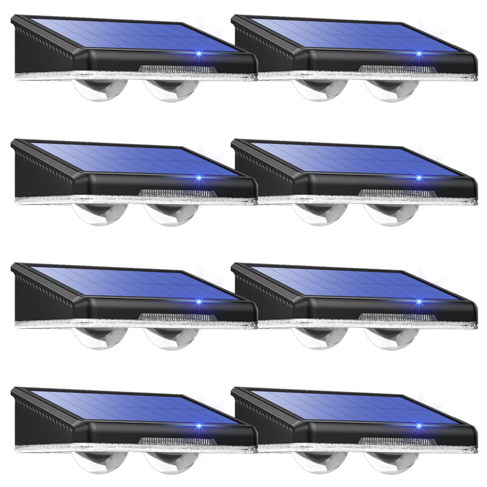 Oumida Solar Fence Lights Wall Lights 8Pack RGB 6 Colors 8 Modes (8 Pack)