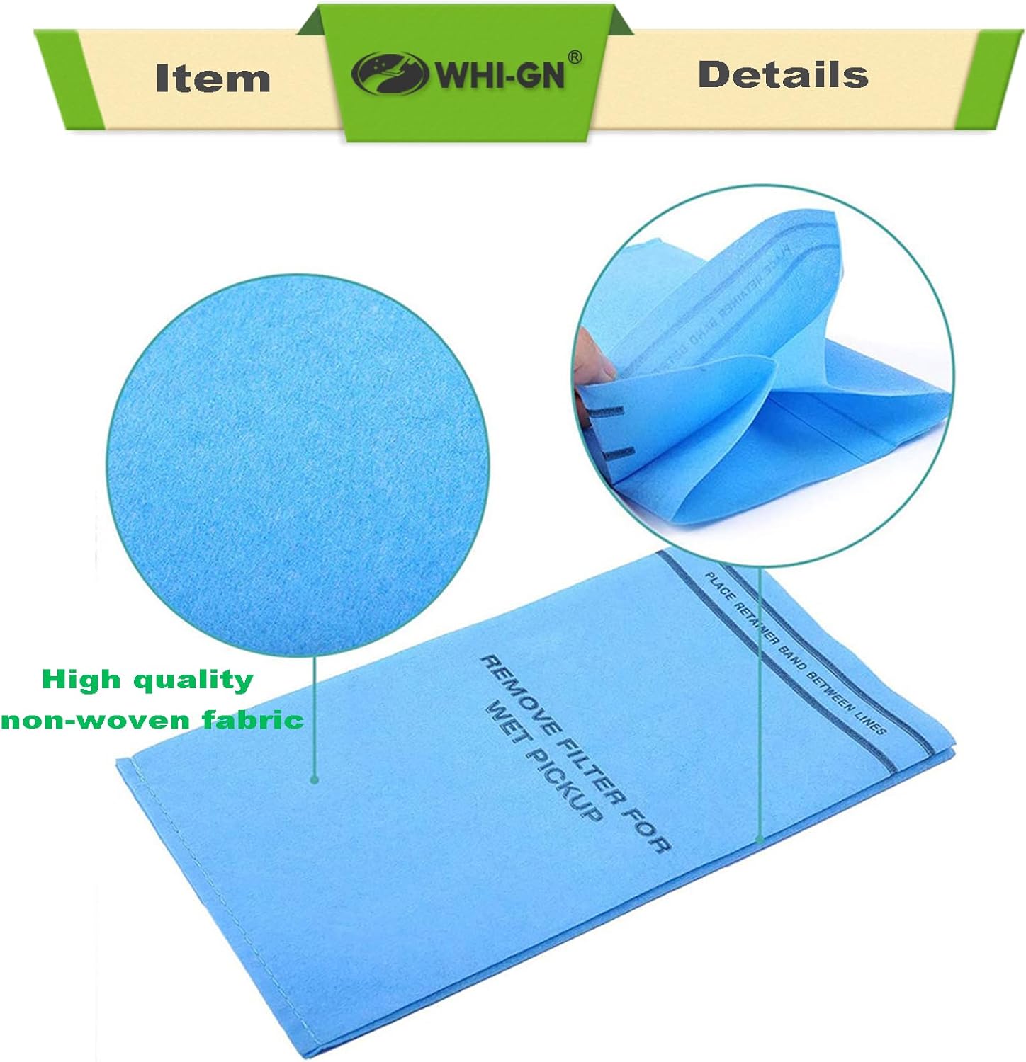 12 Pack Wet Dry Vac Filter Bags Replacement for Stinger MultiFit VF2000 / WORKSHOP WS01025F / Craftsman 9-38737, compatible with Select 2-1/2-Gallon to 5-Gallon Stinger Husky Bucket Head Shop Vacuums