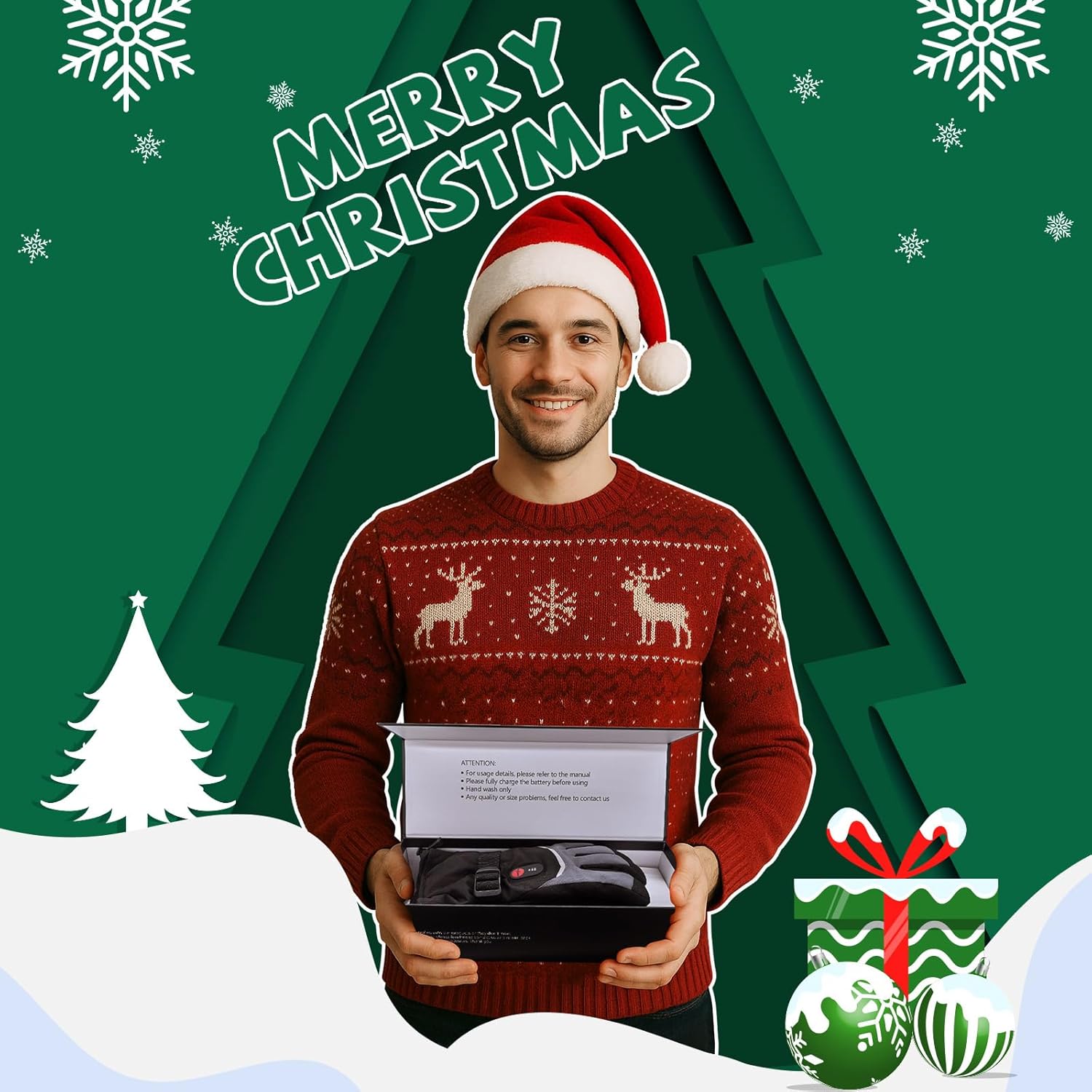 Heated Gloves for Men Women, Rechargeable 7.4V Battery Winter Electric Warming Ski Gloves with 3 Heat Modes Windproof Reflective for Skiing, Snowboarding, Motorcycle, Camping, Outdoor Work - Image 8