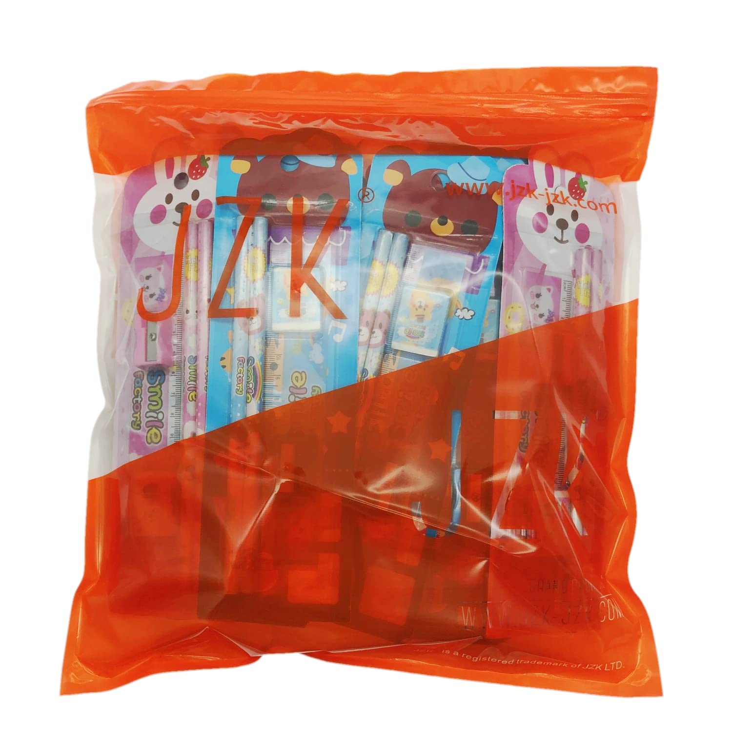 JZK Juego de 20 lápices con borrador, regla, sacapuntas para niños, regalos de fiesta, bolsa de relleno, regalo de cumpleaños para niño y niña