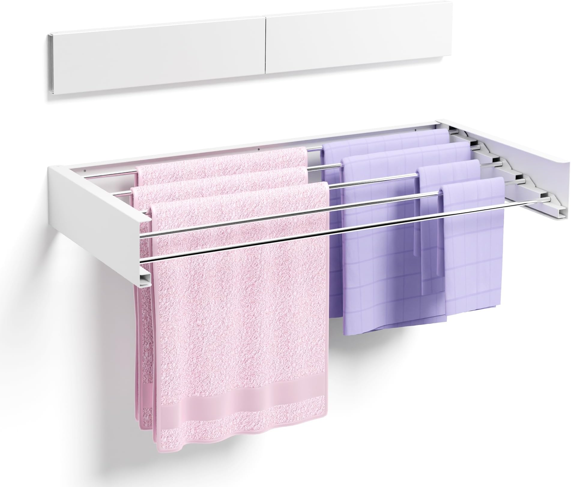 Wall Mounted Clothes Drying Rack, Foldable Laundry Drying