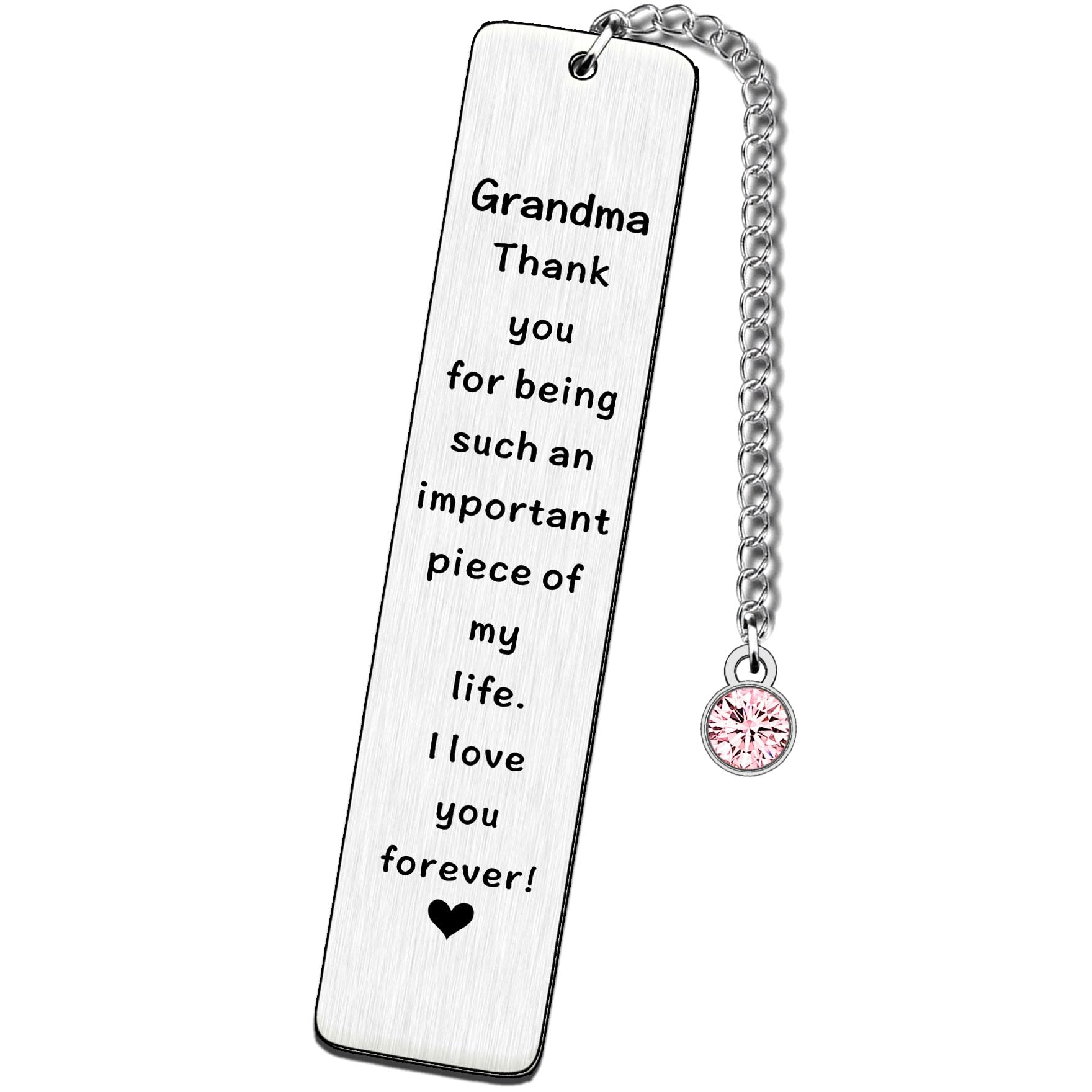 TTOVEN Grandma Gifts from Grandchildren Grandma Bookmark Grandma Mother's Day Gifts, Silver