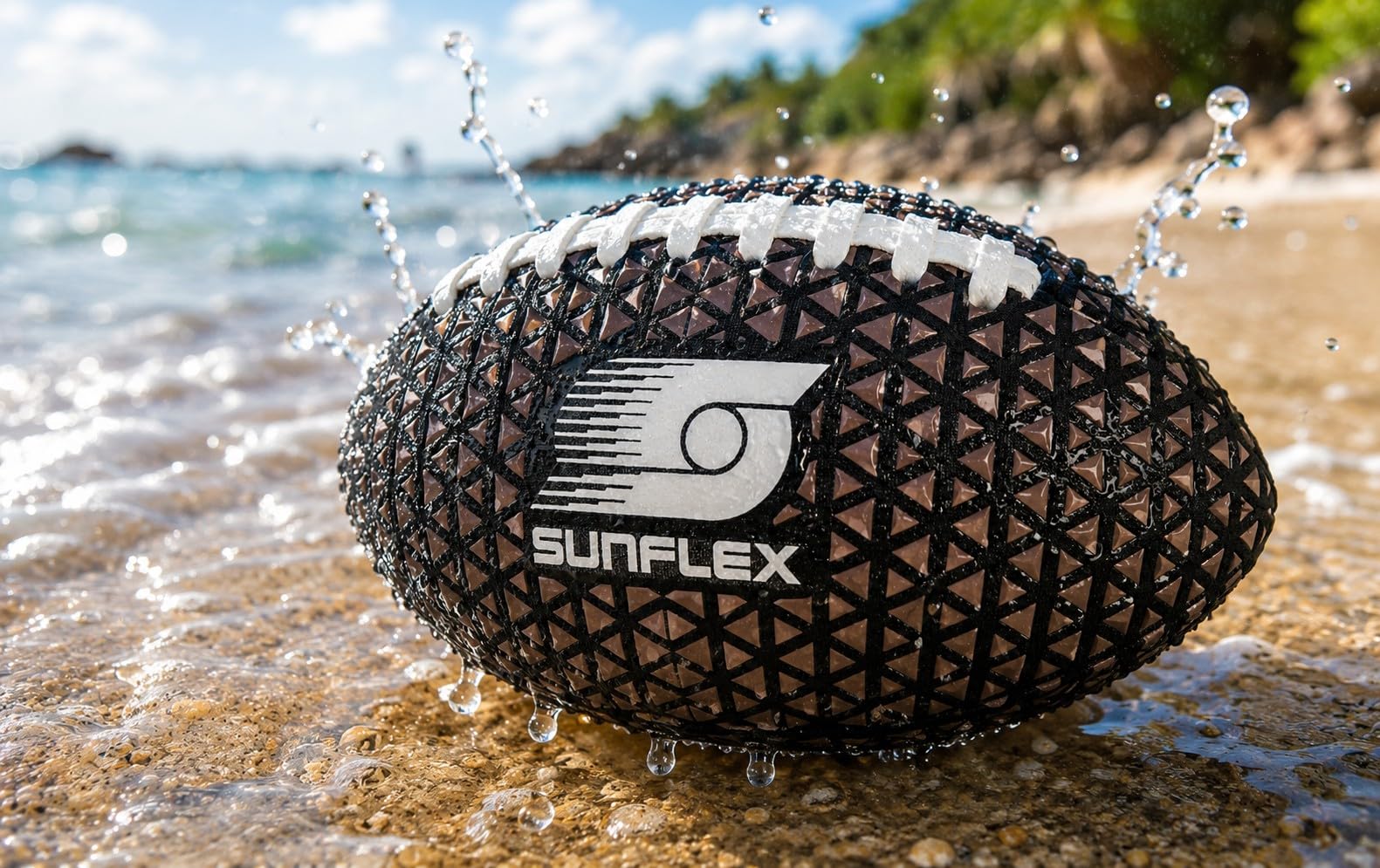 Sunflex® American Football NeoGrip & Sets | Neopren Bälle mit maximalen Grip | rutschfeste Silikon-Oberfläche | wasserfest & UV-beständig | Indoor & Outdoor | Strand Pool Freizeit