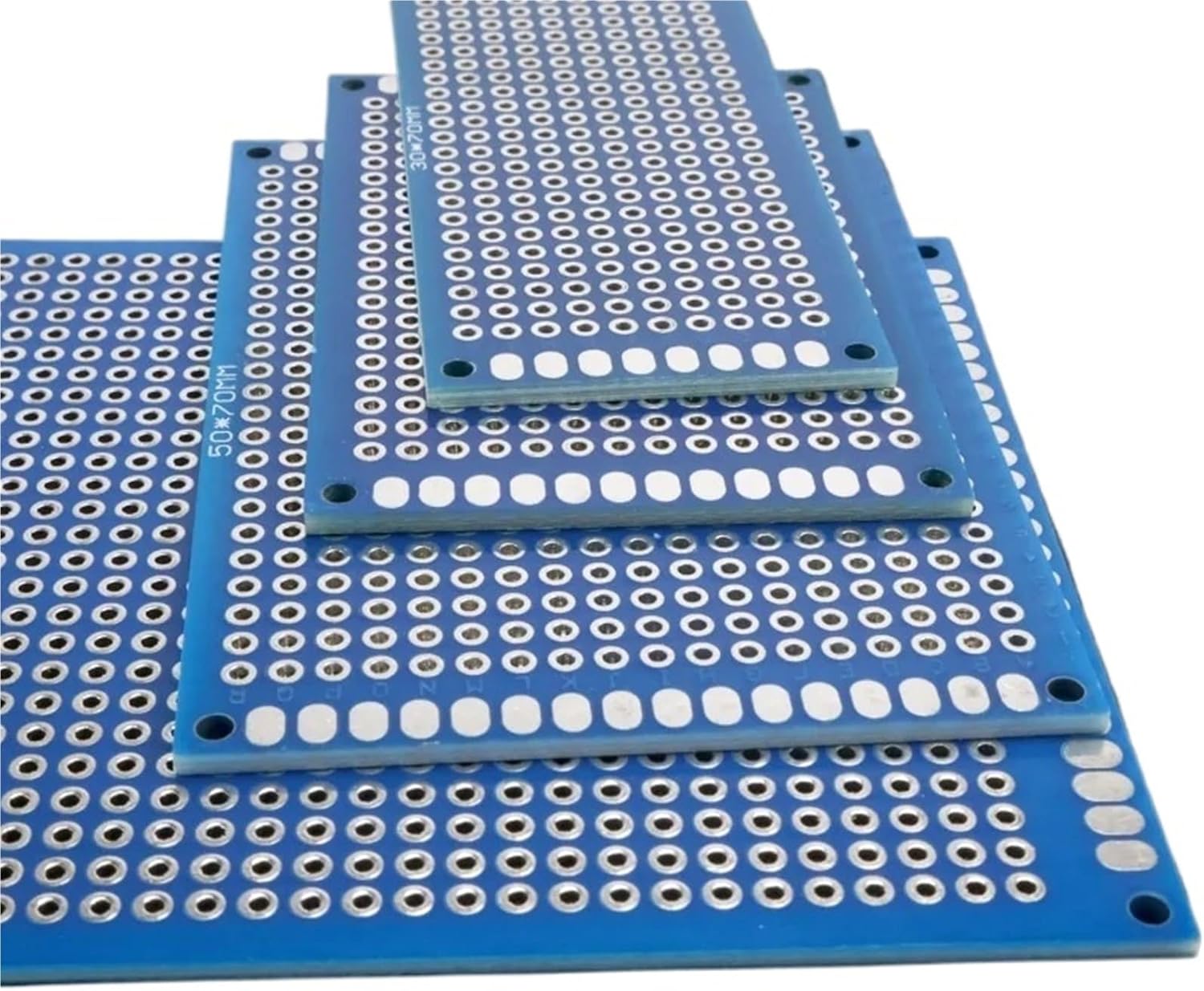 5pcs Double-Sided PCB Board 3x7CM 4x6CM 5x7CM 7x9CM Universal Solderable 2.54mm Pitch Blue PCB Board for DIY and(7X 9CM 5PCs)