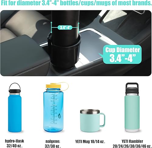 Miniatura 5 de Expansor de portavasos grande mejorado para automóvil con base expandible compensada compatible con Yeti Mug1014oz Yeti Rambler 24263646 oz Hydro