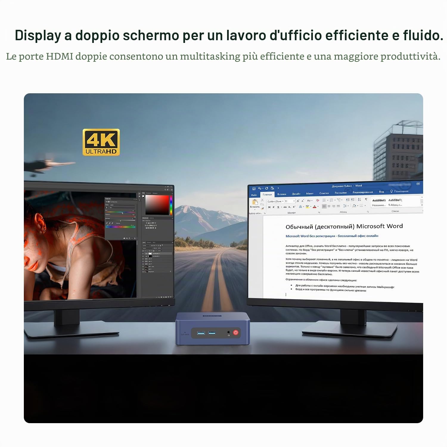 Beelink Mini PC SER3 3200U, AMD Ryzen 3 (fino a 3,5 GHz), 16GB DDR4, SSD M.2 PCIe 3.0 x4 500GB, mini computer per giochi leggeri, LAN 1000 Mbps, supporto per doppio schermo, 4 porte USB 3.2, W11 Pro