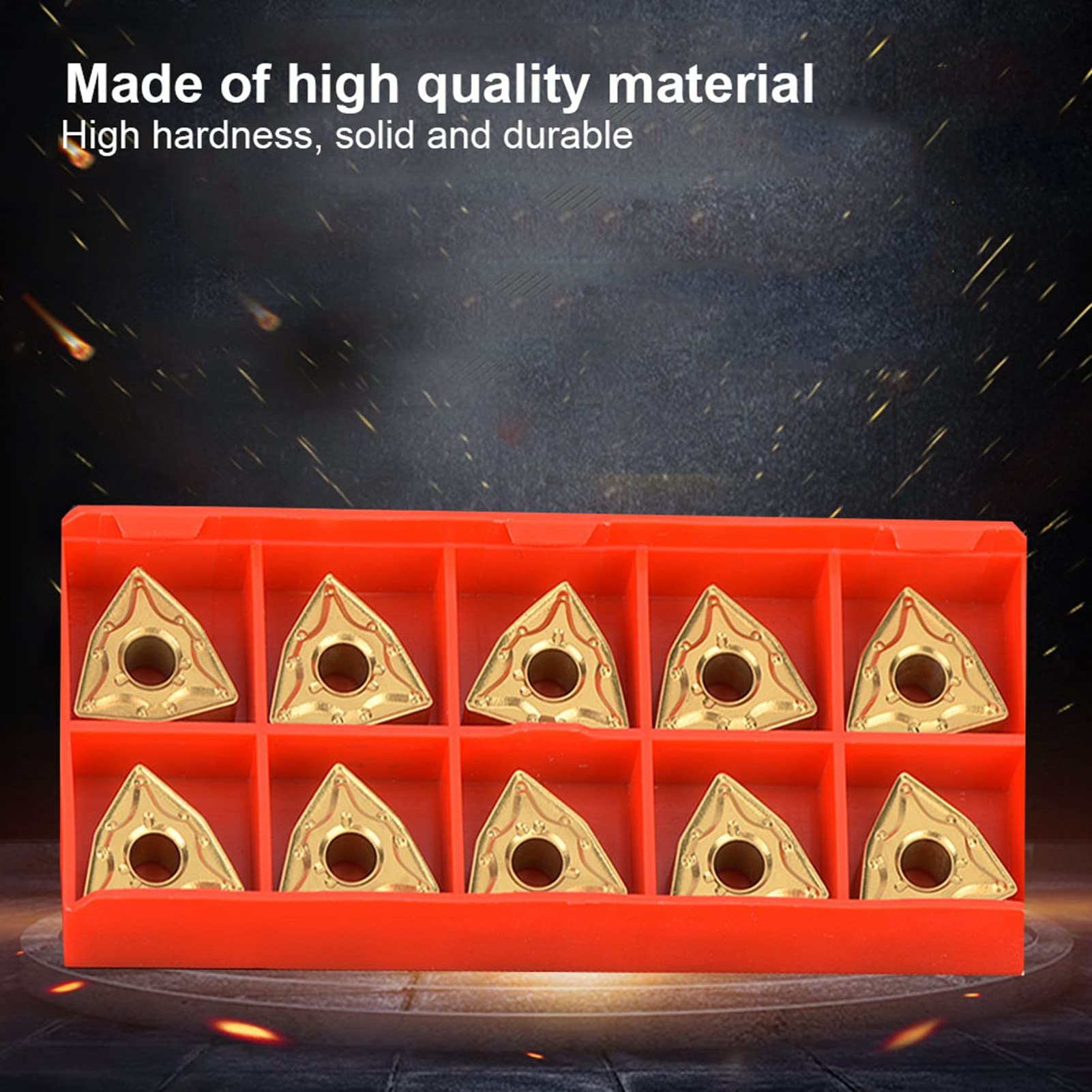 ANKROYU 10 PCS CNC Inserts, Coated Carbide Inserts Lathe Turning Tool, Wear Resist Carbide Turning Inserts, CNC Carbide Inserts for Lathe Turning Tool Holder