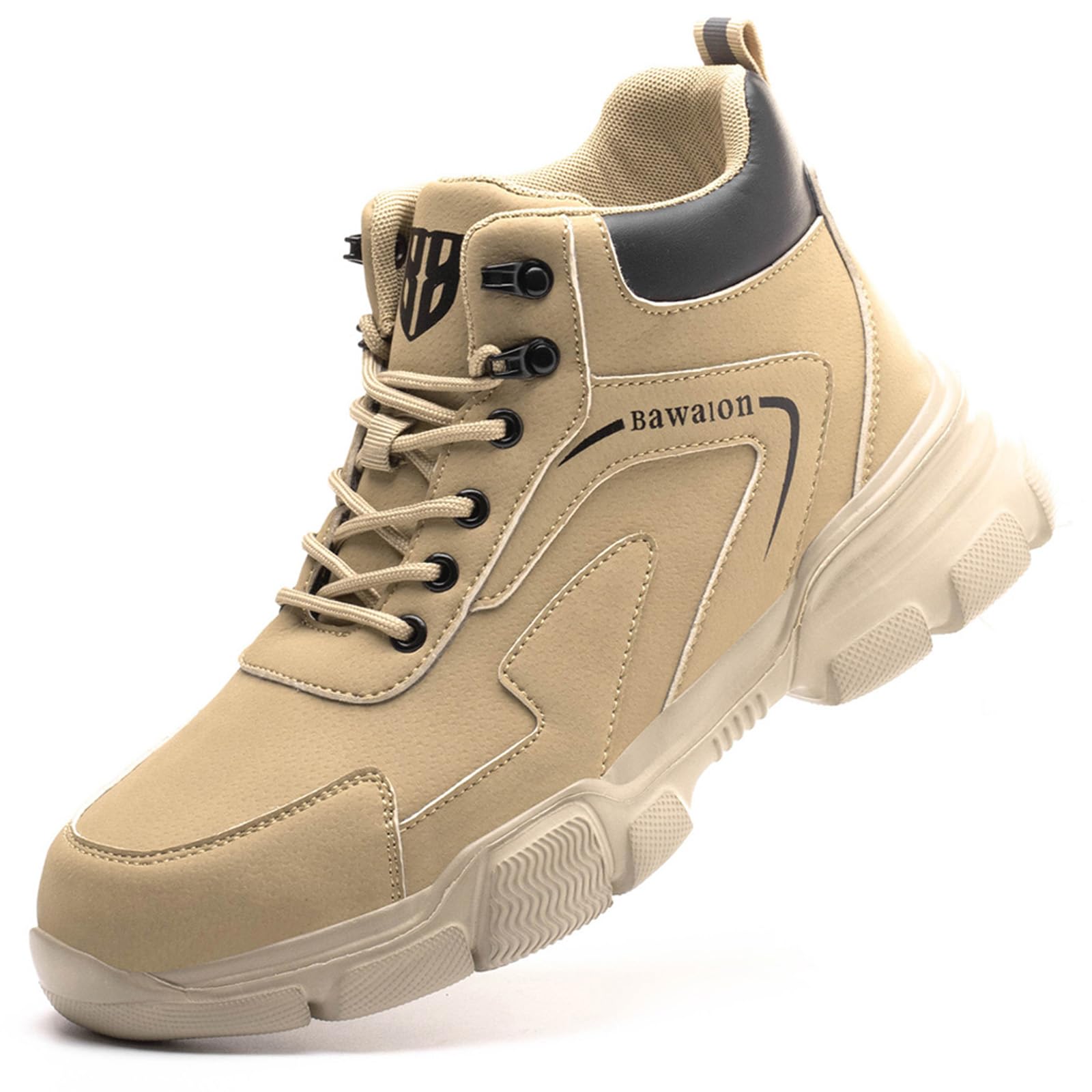 Nasogetch Buty ochronne męskie buty robocze damskie stalowe noski buty lekkie buty ochronne wygodne, Khaki, 38.5 EU