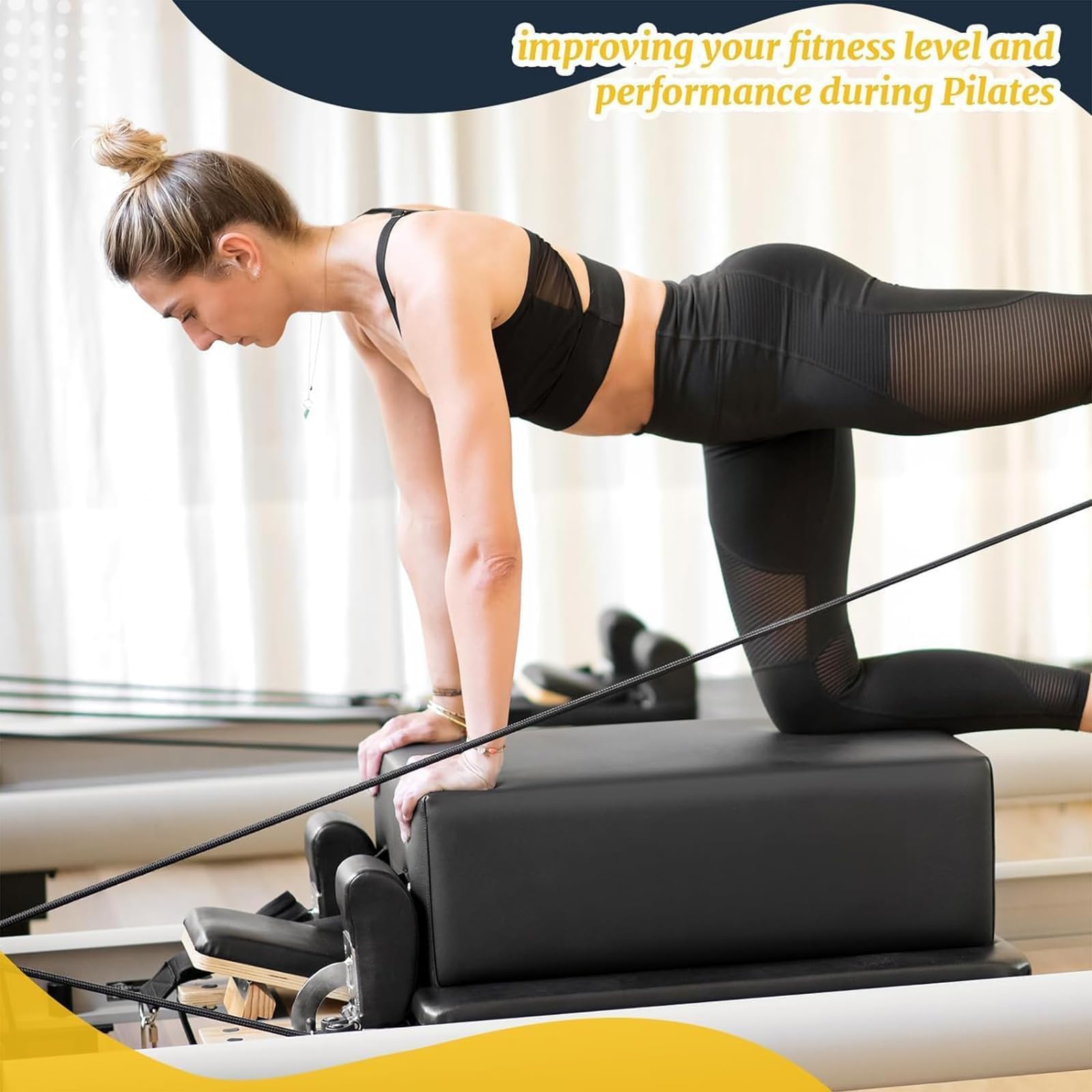 Pilates Reformer Box, Pilates-Zubehör, Pilates-Box, Reformer-Zubehör Für Übungen Zur Verbesserung des Bewegungsbereichs,001
