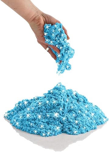 Miniatura 9 de Paquete de recambio de 2 libras, arena moldeable para interiores en bolsa resellable, color azul