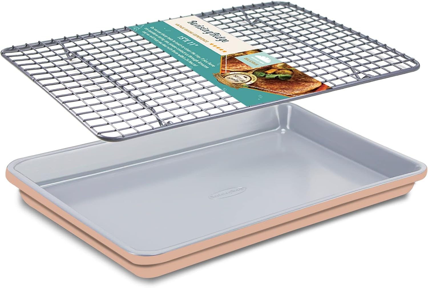 Baking Sheet with Rack Set (1 Pans + 1 Racks), 1mm Ultra