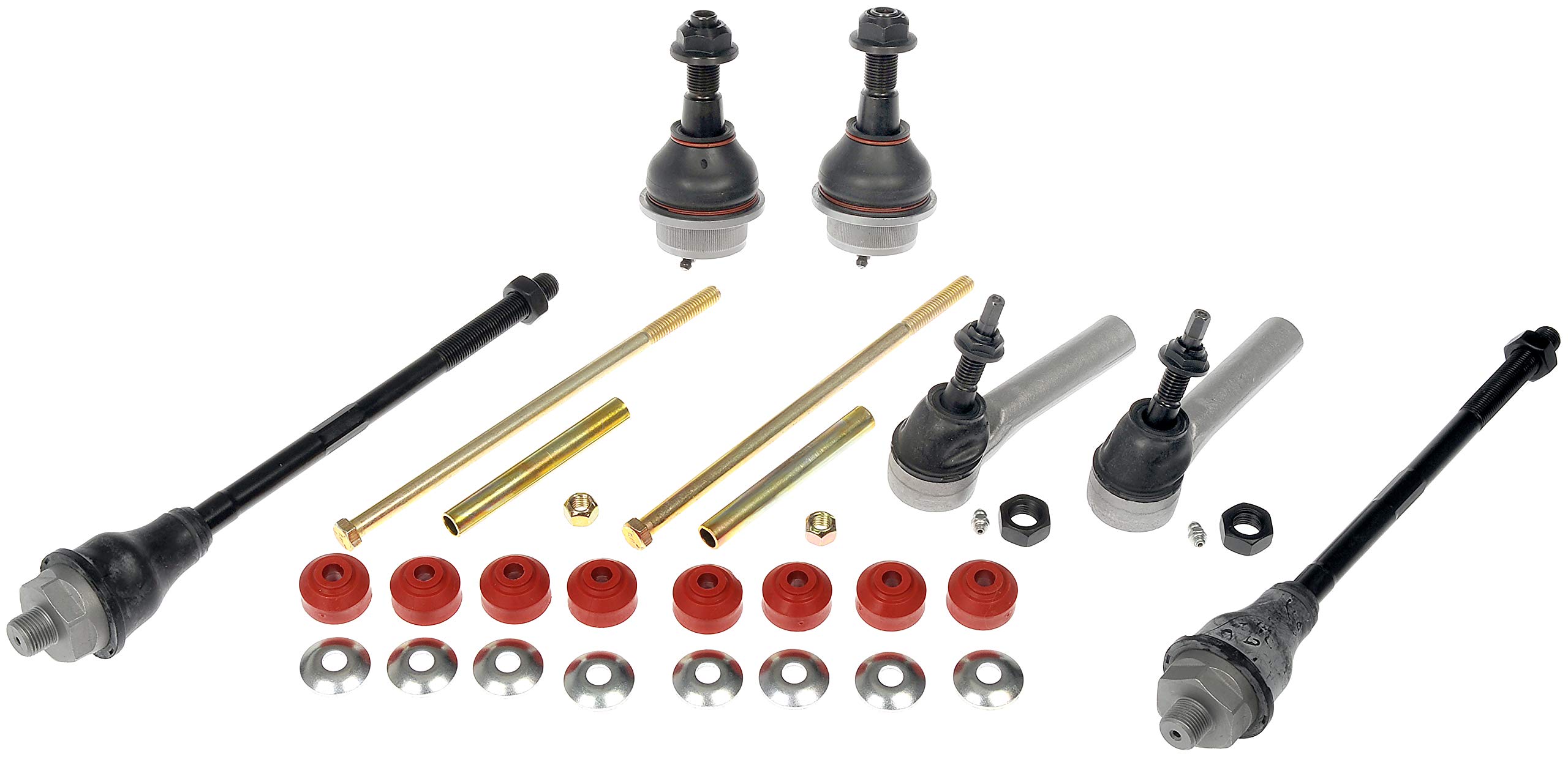 Dorman FEK91469XL Front Suspension Kit Compatible with Select Cadillac/Chevrolet/GMC Models - Dorman - Premium Suspension Kit FEK91469XL - Susp Kit - Suspension Kit - This extended-life front-end kit includes all the components required to repair both the left and right side of the suspension. Featuring premium designs, this application-specific kit is engineered to restore factory-like feel and performance.