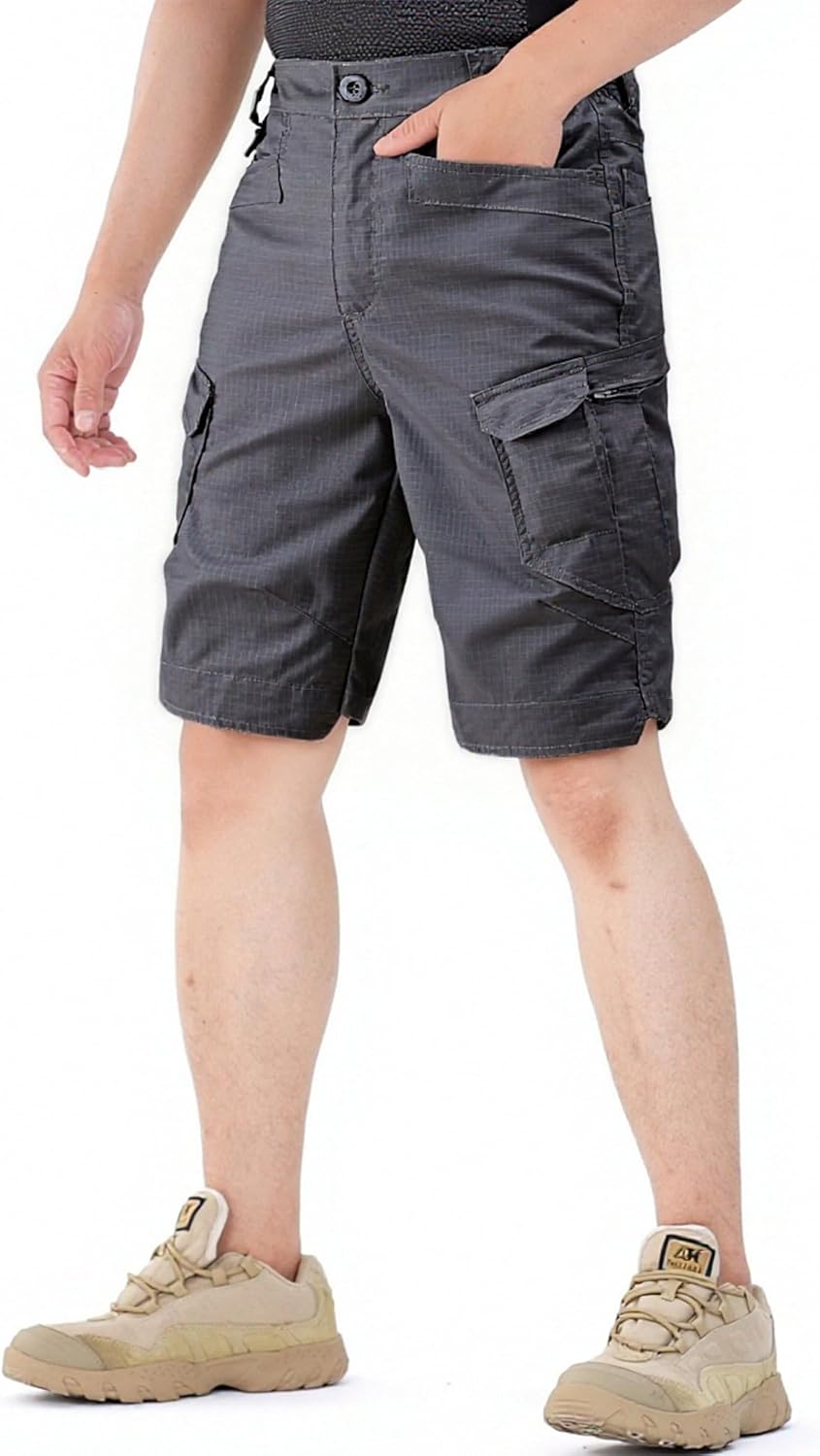 Cargo Shorts for Men Stretch Breathable Work Tactical Outdoor Lightweight Hiking with Multi Pockets