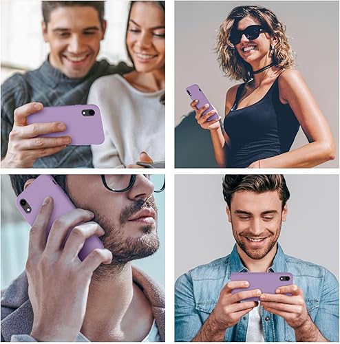 Miniatura 2 de Cordking Funda diseñada para iPhone XR, funda de silicona ultra delgada a prueba de golpes con forro de microfibra suave antiarañazos, 6.1 pulgadas,