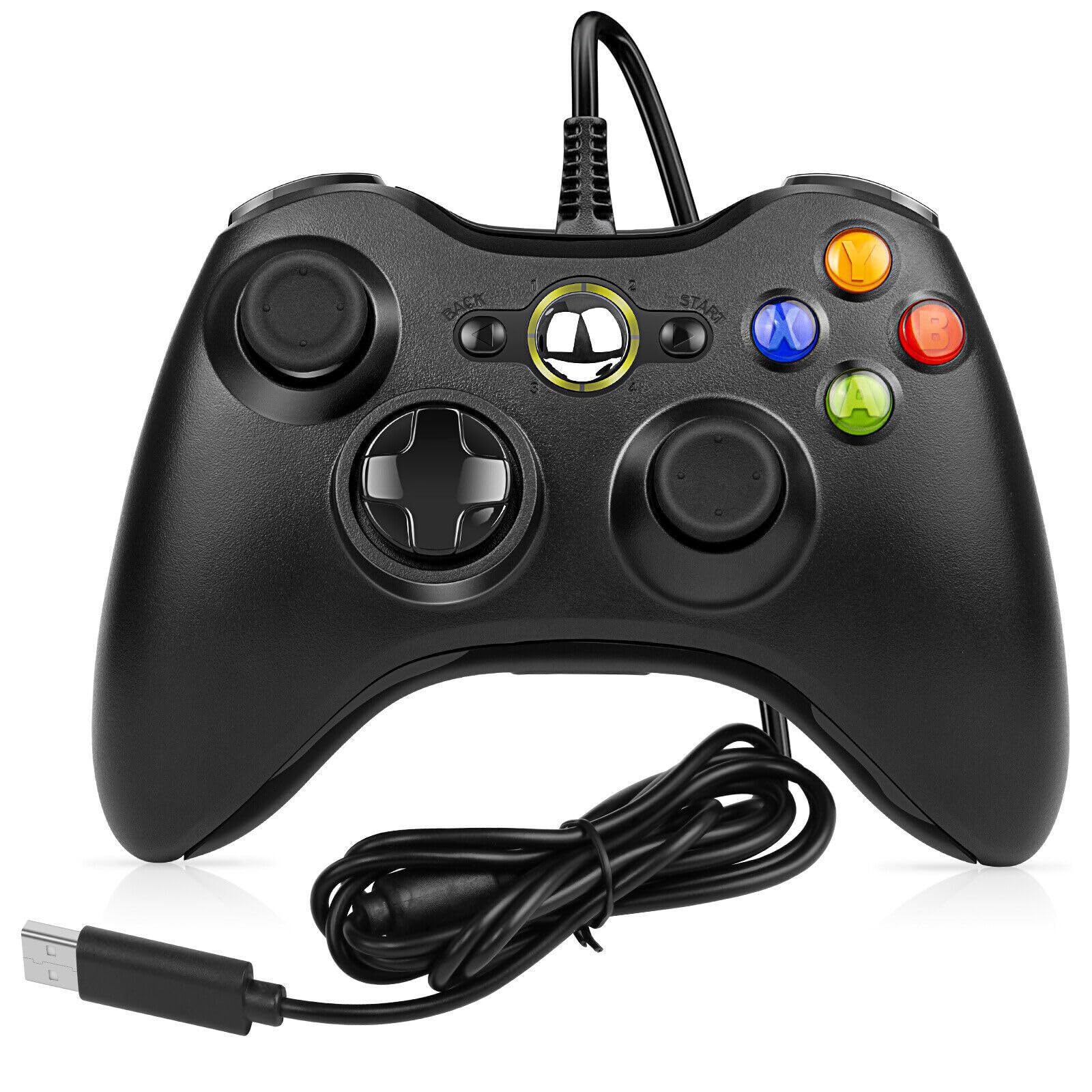 NBCP Wired Game Controller for Xbox 360 & PC, USB Xbox 360 Controller with Dual Vibration, Compatible with Microsoft Xbox 360/Xbox 360 Slim & Windows 7/8/8.1/10 (Wired for Xbox 360)