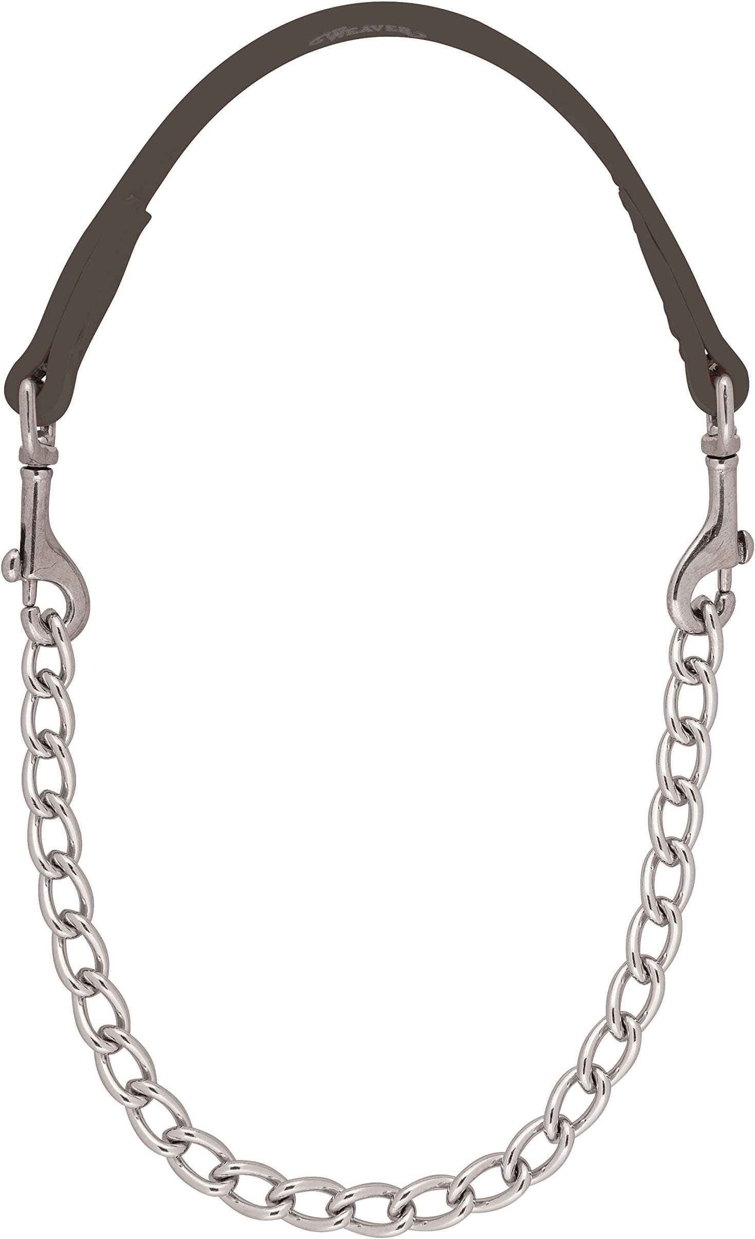 Brahma Webb Goat Collar, Nickel Plated Chain Brown