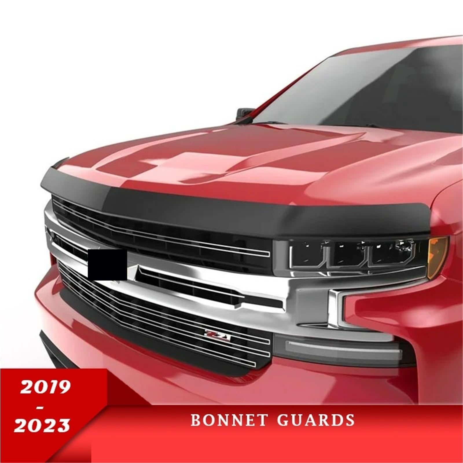 Bonnet Guards Protector Compatible with Chevrolet Silverado 1500 2019 2020 2021 2022 2023 Double Cabin Car Exterior Accessories — view 2