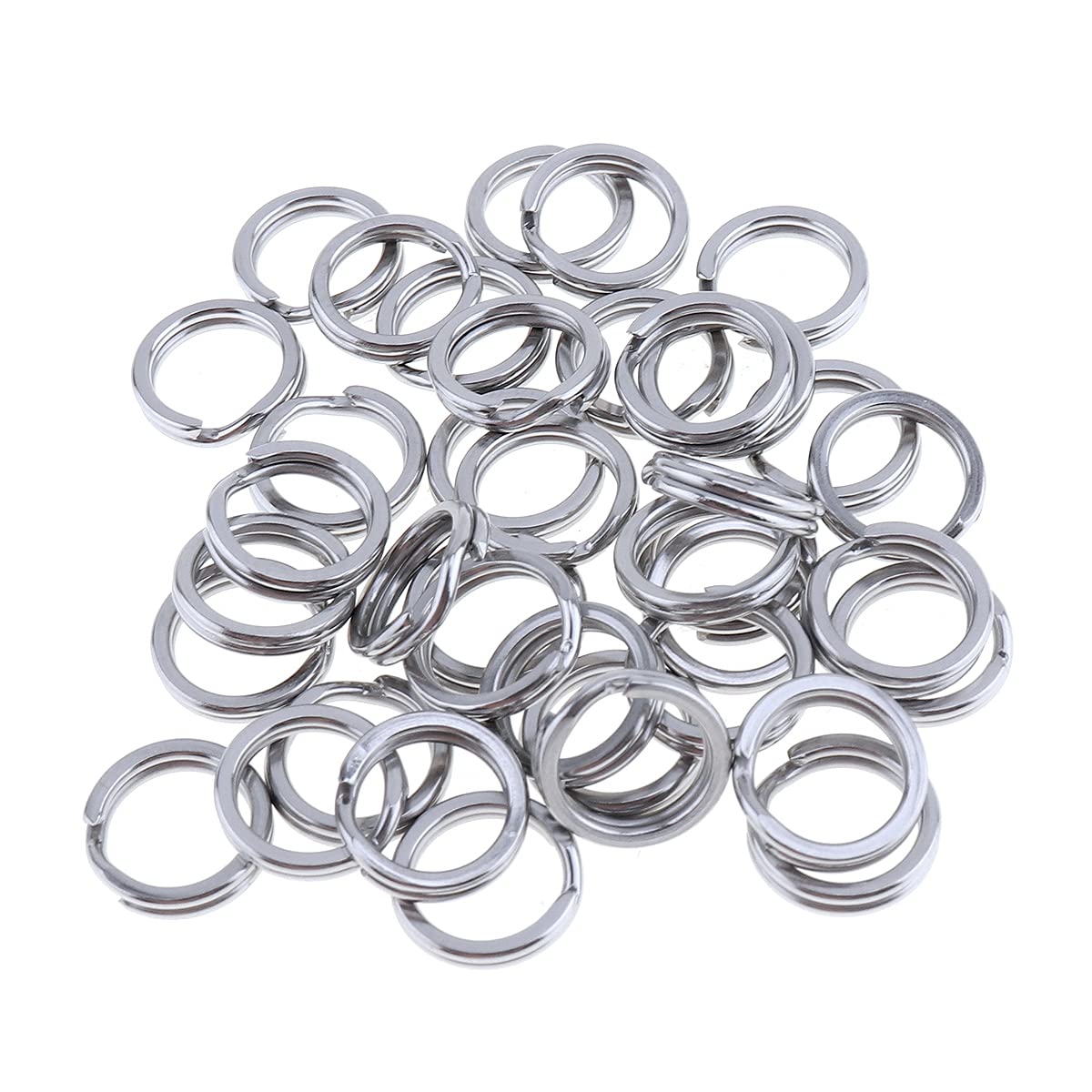 200 Anelli di Pesca in Acciaio Inox, Connettori per Esche, Portachiavi in Metallo Super Resistente