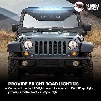 Amazon.com: YZONA for Wrangler JK Windshield Frame Cover Mad