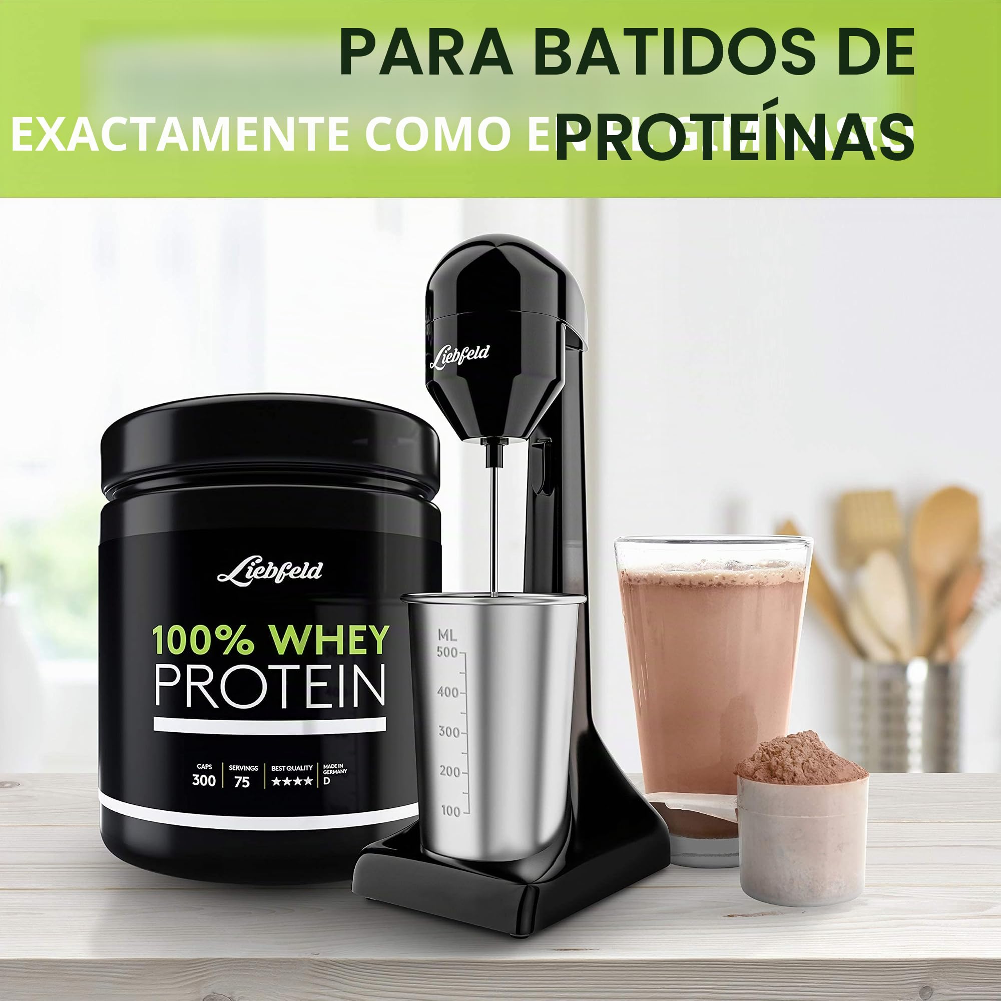Mezclador de batidos. Negro