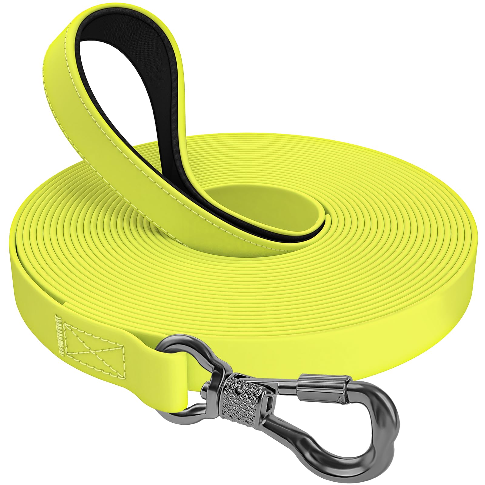 X XBEN Guinzaglio Addestramento per Cani 3M-30M, Con Maniglia Imbottita, Lunghina PVC, Impermeabile, Gommato, Resistente per Tutti i Cani