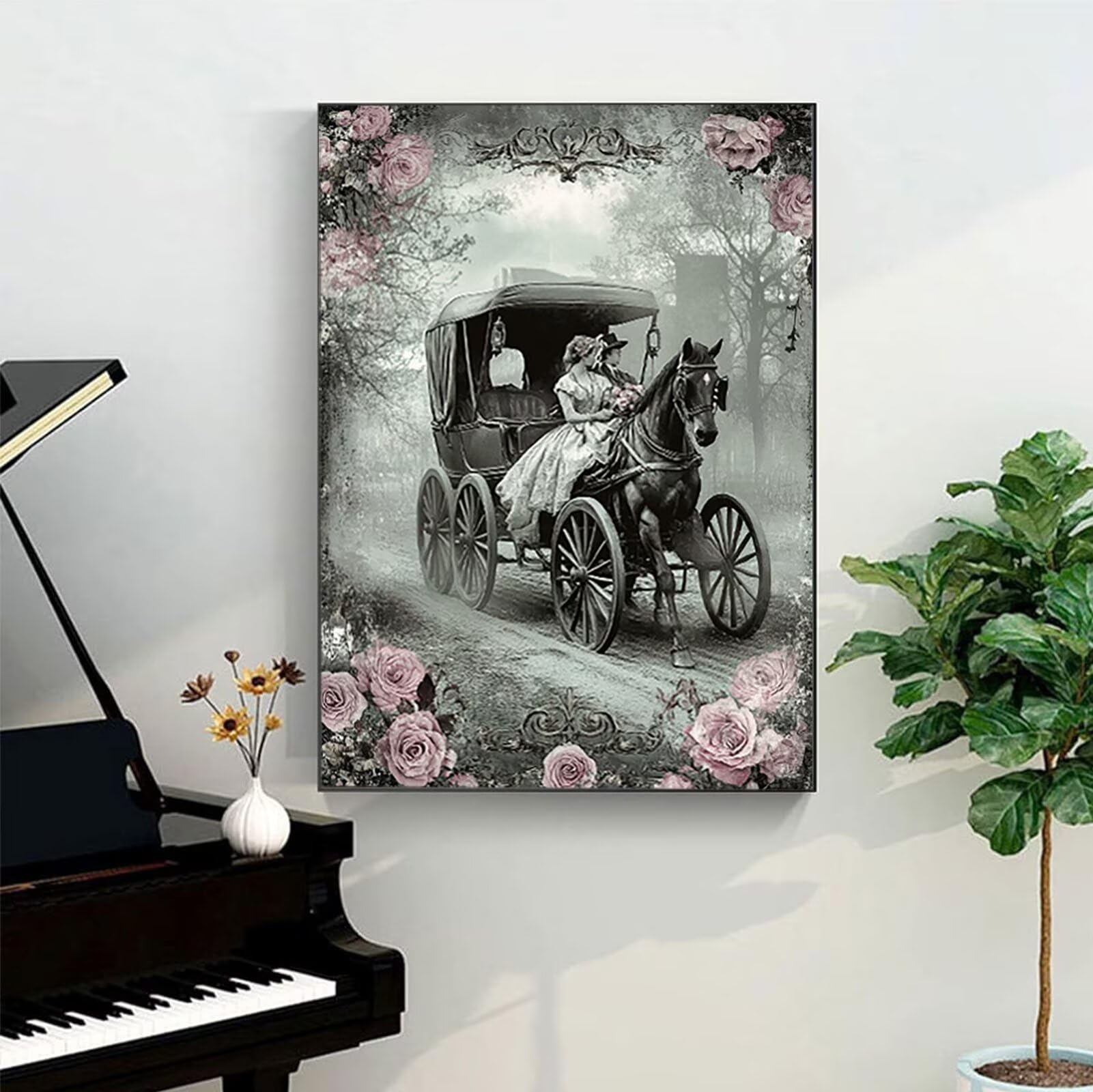 NAIMOER Paint By Numbers – Cavalli Colorati Su Tela 30x40 Cm, Kit Completo Con Colori E Pennelli Per Adulti E Bambini - 4