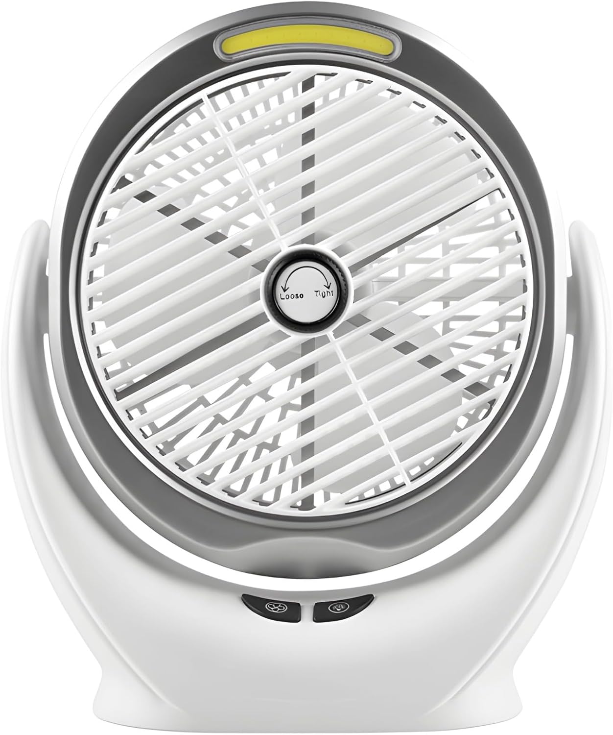 Compact Usb Rechargeable Fan With Led Light And 3-Speed Operation, Ideal For Office, Home, Or Dorm, 2000Mah Battery