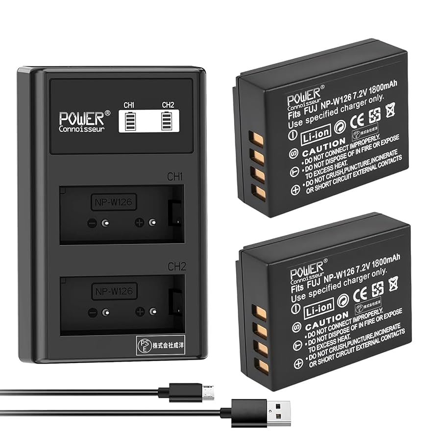 富士フイルム - 【追加バッテリー】 Fujifilm X-PRO3 xpro3 富士フイルム Amazon | Power-connoisseur FUJIFILM対応 NP-W126 NP-W126S