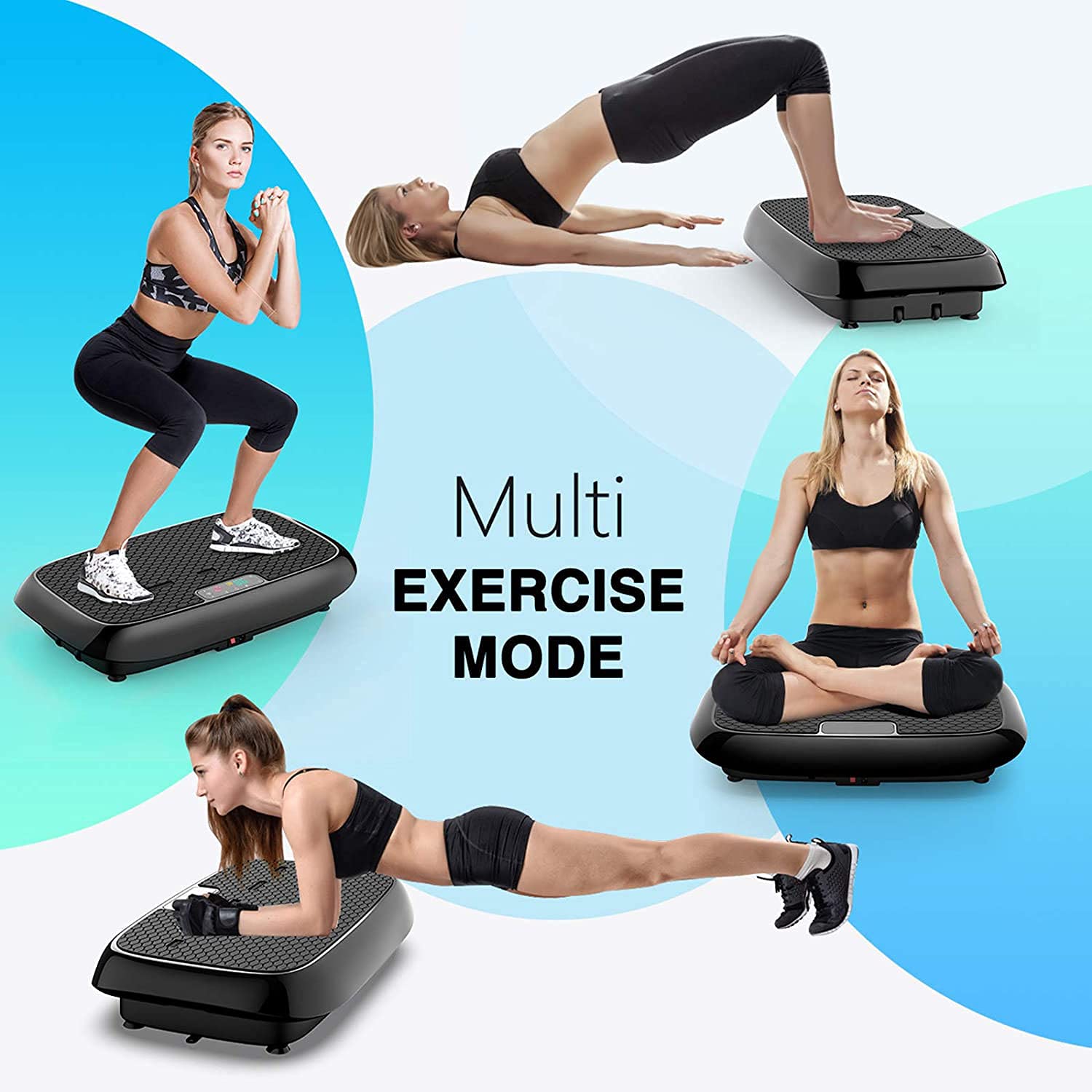 Natini Vibration Plate, Whole Body Vibration Platform Exercise Machine with Bluetooth Speaker, Home Fitness Equipment for Weight Loss & Toning(Jumbo Size) view 7
