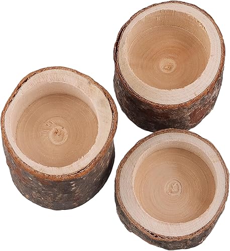 Miniatura 4 de FUNSUEI Paquete de 24 portavelas de madera para velas de té, 3 tamaños, candelabros rústicos para decoración de comedores, fiestas, habitaciones