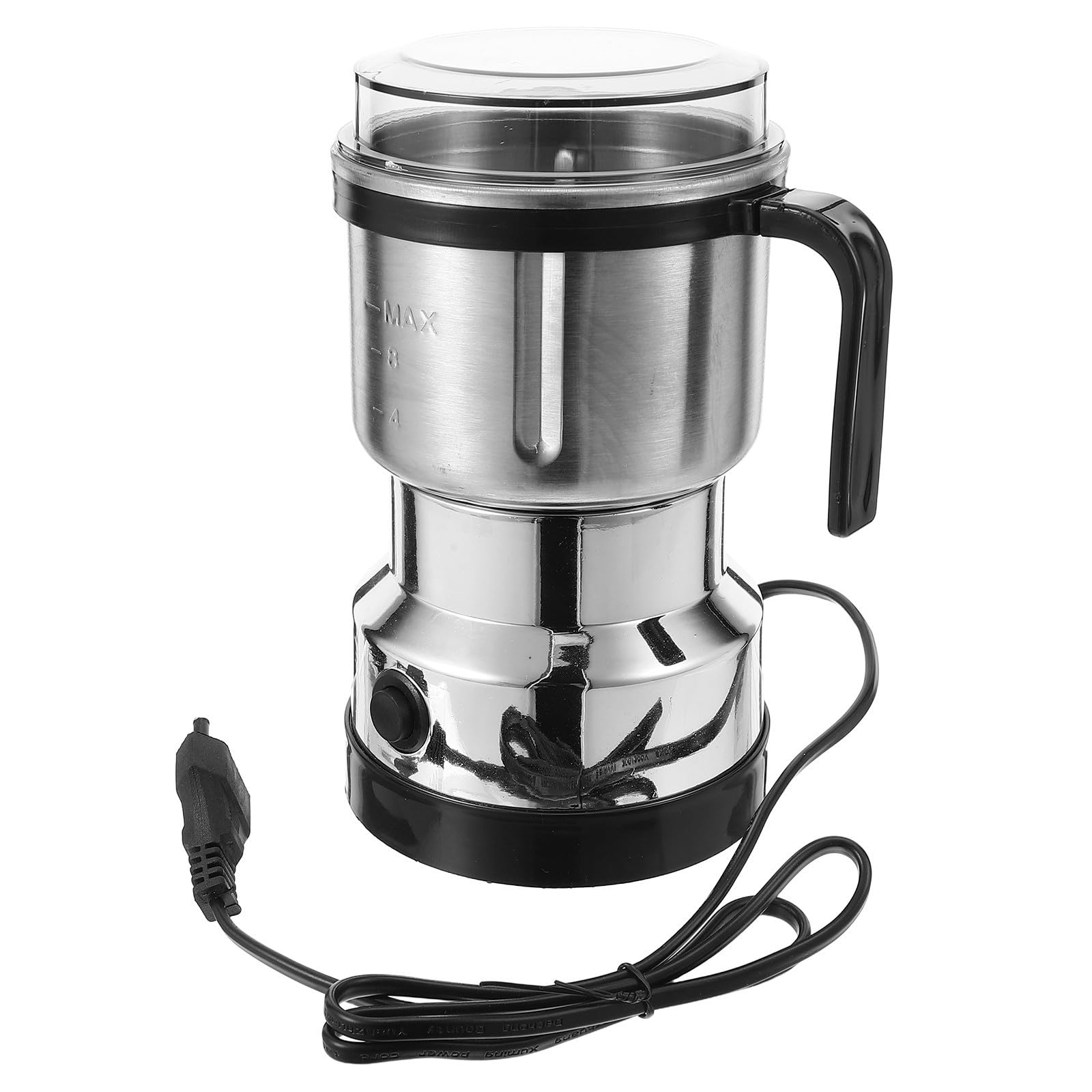 Toyvian Molinillo Eléctrico Pequeño Silenciosa 6 Cuchillas de Acero Inoxidable Capacidad de 500 Ml y Fácil de Limpiar de Café y Maíz para Cocina y Viaje