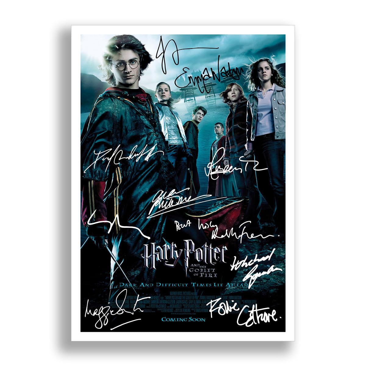 Mounted Gifts Trading Harry Potter All Movie posters cast signed autograph poster photo print photograph artwork wall art picture Film ((A4 Poster) Harry Potter and the Goblet of Fire)