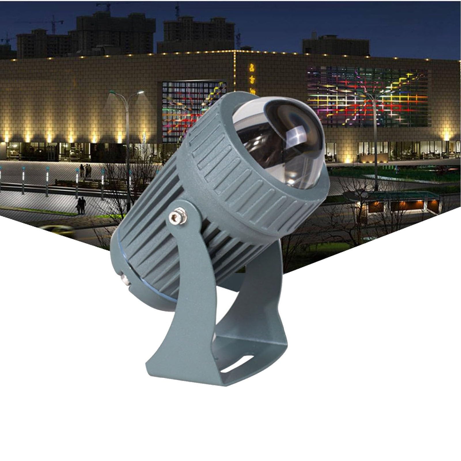 10W LED Beam Spotlight - Rotation Spot Lights, Long Range LED Floodlights, IP65 Waterproof Wall Washer Light, Narrow Beam Spotlight, Outdoor Architectural Landscape Lighting(Blue,24V)