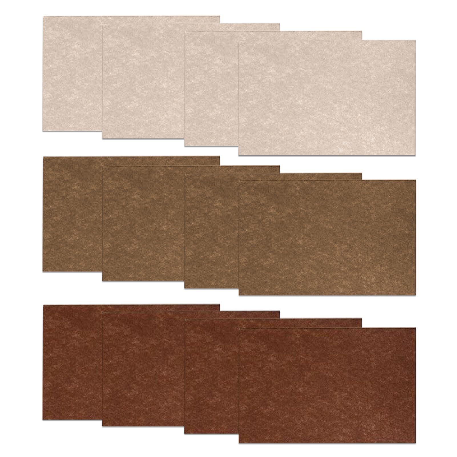 12 Pcs Felt Fabric Sheets, 20 X 30cm Felt Sheets for Crafts, Soft Felts Sheet, Brown Series Colors Felts Sheet for DIY Crafts Sewing Quilting Project Patchwork