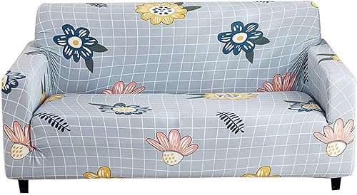 EKSED Funda estampada para sofá, funda de sofá de tela elástica elástica, 1 pieza, antideslizante, universal, de elastano, protector de muebles con