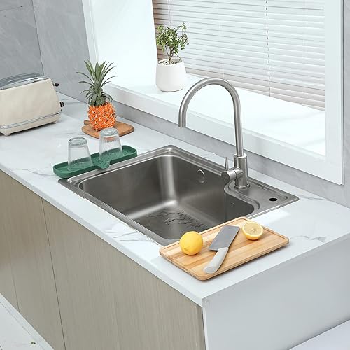 Miniatura 6 de Jaboneras de baño de silicona con boquilla de drenaje, organizador de fregadero de baño y cocina, soporte para esponja, bandeja de jabón para