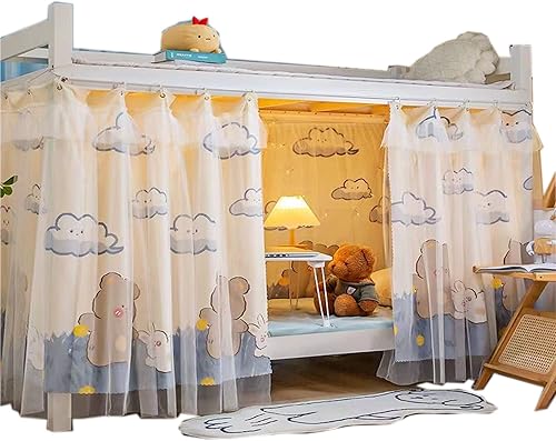 Vista 68 de Dorm Home Bunk Nets Bed Curtains Cloth Bed Canopy Blackout College Students Shading Nets Breathable Single Sleeper