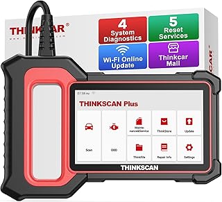 THINKCAR OBD2 Scanner, Thinkscan Plus S6 Scan Tool for ABS/SRS/Engine/Transmission Car Diagnostic Scanner, Code Reader with Oil/SAS/EPB/TPMS/Throttle Body Reset, AutoAuth for FCA SGW, Free Update