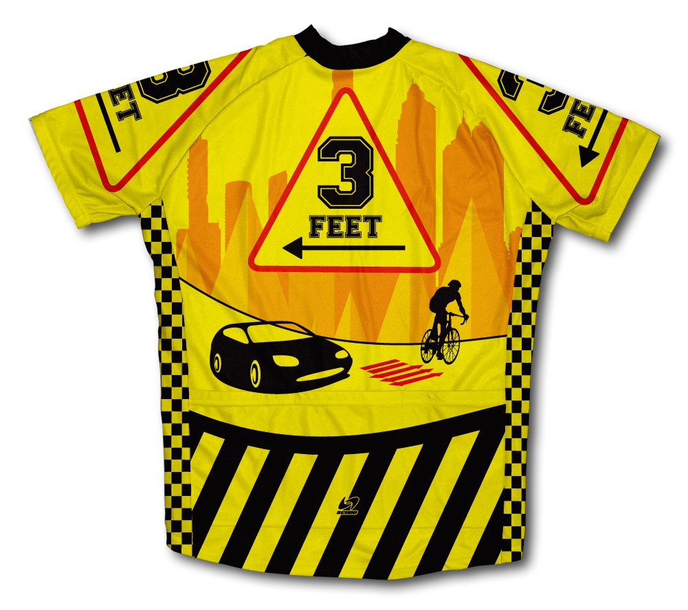 ScudoPro 3 Feet Short Sleeve Cycling Jersey for Men - Size 2XL Yellow