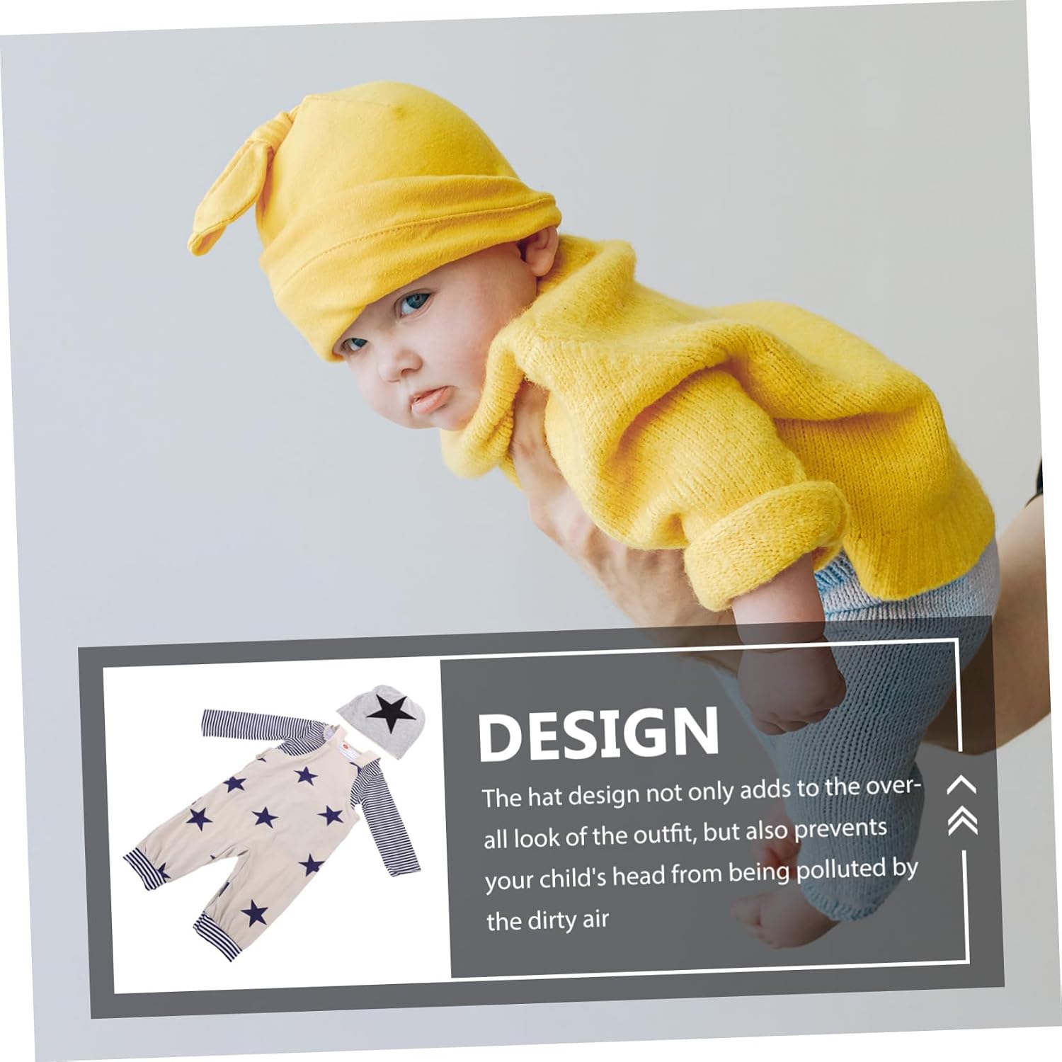 Didiseaon 1set Star Print Boy Clothing Suit Breathable Spring Outfit with Sleeve Shirt and Hat for Boys and Girls for Playtime and Special Occasions
