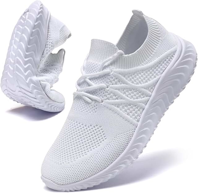 UNQWQZ Zapatillas Mujer Moda Running Deporte Ultraligero Sneakers Mujer Cómodas Zapatillas Caminar Correr Tennis Zapatillas para Andar Caminar Voleibol